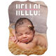 Light Pink Hello Photo Birth Announcements Image 3 of 6